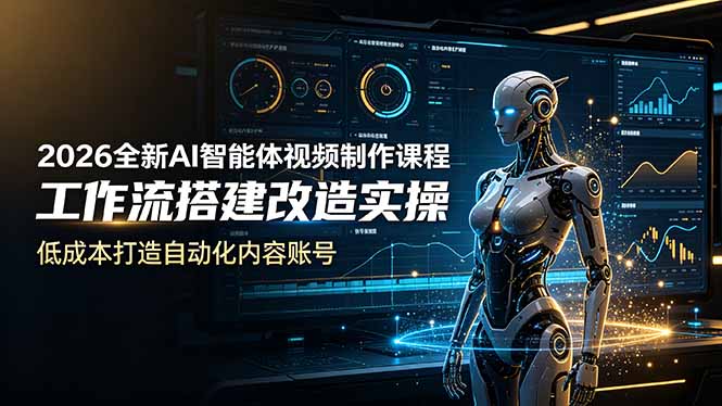 2026全新AI Codex智能体视频制作课程，工作流搭建改造实操，低成本打造自动化内容账号采购|汽车产业|汽车配件|机加工企业家交流社群中心