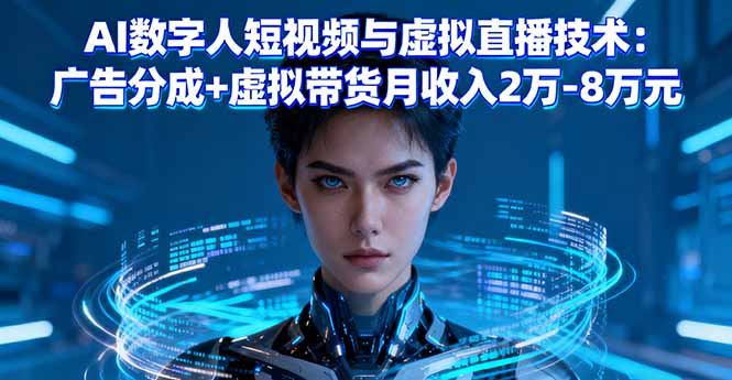 AI数字人短视频与虚拟直播技术:广告分成+虚拟带货月收入2万-8万元采购|汽车产业|汽车配件|机加工蚂蚁智酷企业交流社群中心