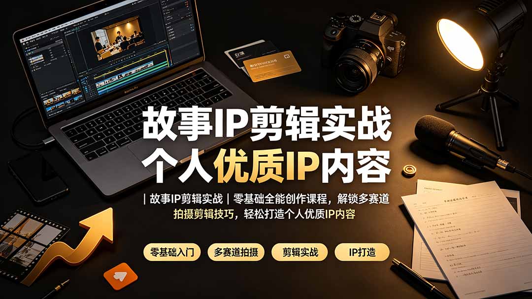故事IP剪辑实战｜零基础全能创作课程，解锁多赛道拍摄剪辑技巧，轻松打造个人优质IP内容采购|汽车产业|汽车配件|机加工企业家交流社群中心