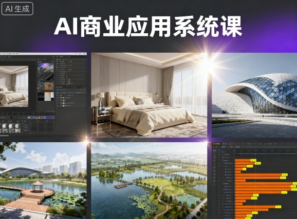 AI商业应用系统课,室内-软装-建筑-景观,智能设计+效果图+动画画实战采购|汽车产业|汽车配件|机加工蚂蚁智酷企业交流社群中心