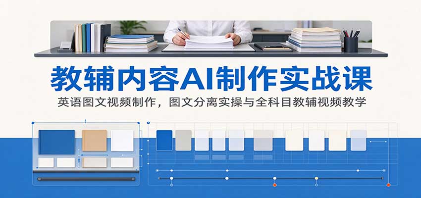 AI制作教辅内容实战课:英语图文视频制作,图文分离实操与全科目教辅视频教学采购|汽车产业|汽车配件|机加工企业家交流社群中心