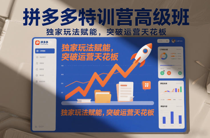 拼多多特训营高阶班，独家玩法赋能，突破运营天花板(更新26年3月27日)采购|汽车产业|汽车配件|机加工企业家交流社群中心