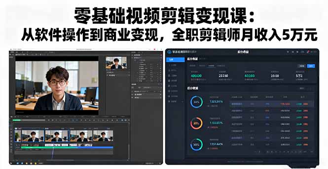 零基础视频剪辑变现课：从软件操作到商业变现，全职剪辑师月收入5万元采购|汽车产业|汽车配件|机加工蚂蚁智酷企业交流社群中心