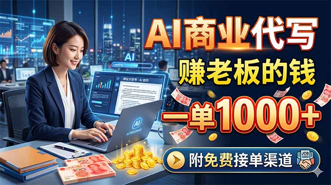 AI商业代写，赚老板的钱，一单1000+，附免费接单渠道采购|汽车产业|汽车配件|机加工企业家交流社群中心