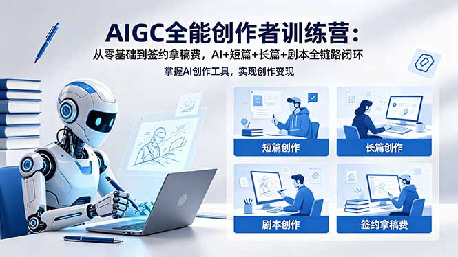 AIGC全能创作者训练营：从零基础到签约拿稿费，AI+短篇+长篇+剧本全链路闭环采购|汽车产业|汽车配件|机加工企业家交流社群中心