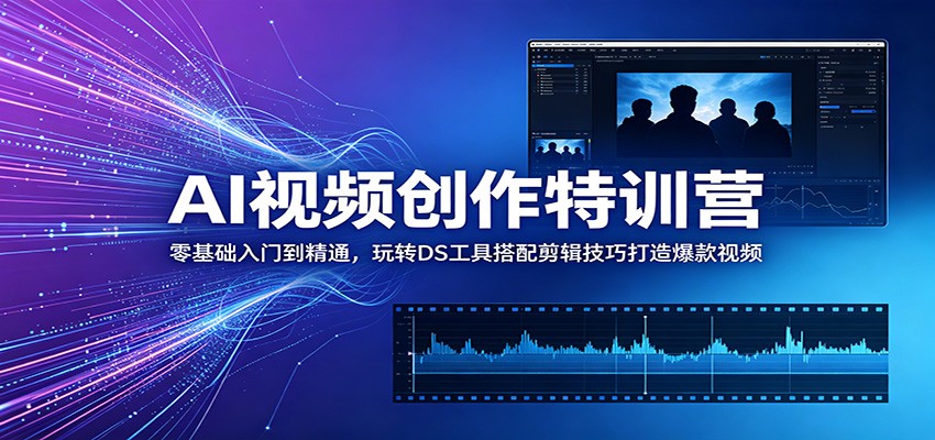 AI视频创作特训营：零基础入门到精通，玩转DS工具搭配剪辑技巧打造爆款视频采购|汽车产业|汽车配件|机加工企业家交流社群中心