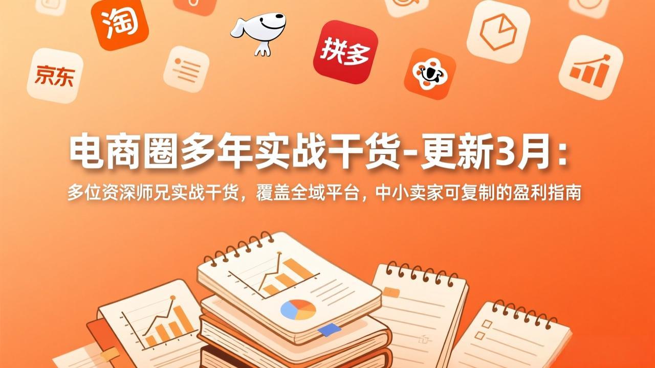 电商圈多年实战干货-更新3月：多位资深师兄实战干货，覆盖全域平台，中小卖家可复制的盈利指南采购|汽车产业|汽车配件|机加工蚂蚁智酷企业交流社群中心