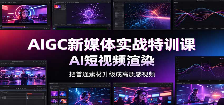 AIGC新媒体实战特训课：工具入门实操，AI短视频渲染，数字人商业视频制作采购|汽车产业|汽车配件|机加工企业家交流社群中心