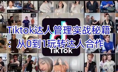 Tiktok达人管理实战秘籍：从0到1玩转达人合作采购|汽车产业|汽车配件|机加工蚂蚁智酷企业交流社群中心