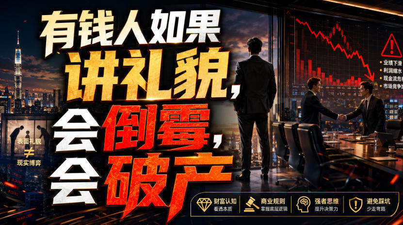 付费文章：有钱人如果讲礼貌，会倒霉，会破产采购|汽车产业|汽车配件|机加工企业家交流社群中心