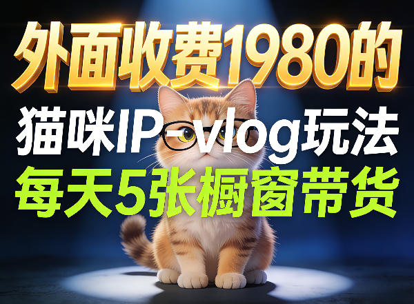 宠物赛道猫咪IP-vlog玩法,26条视频涨粉29W,每天5张橱窗带货拆解采购|汽车产业|汽车配件|机加工企业家交流社群中心