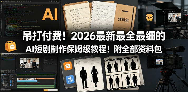 吊打付费！2026最新最全最细的AI短剧制作保姆级教程！附全部资料包采购|汽车产业|汽车配件|机加工企业家交流社群中心