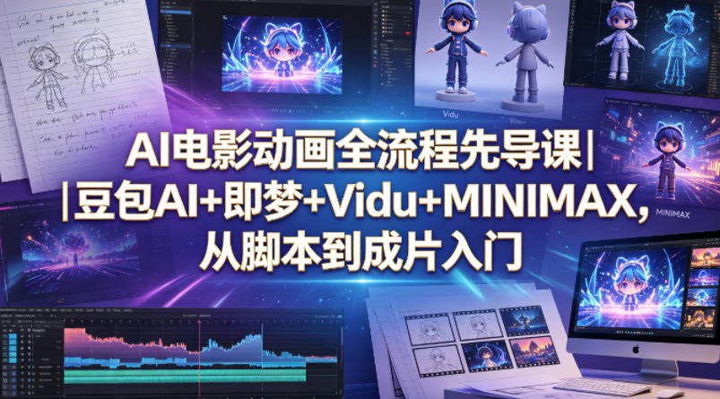 AI电影动画全流程先导课｜豆包AI+即梦+Vidu+MINIMAX，从脚本到成片入门采购|汽车产业|汽车配件|机加工企业家交流社群中心