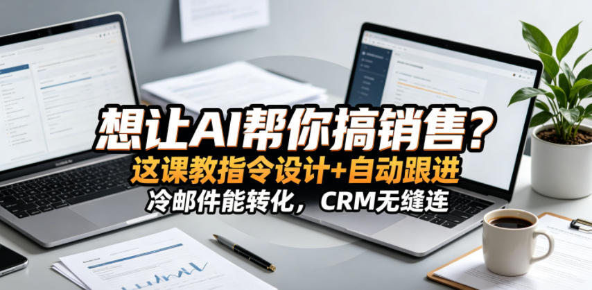 想让AI帮你搞销售？这课教指令设计+自动跟进，冷邮件能转化，CRM无缝连！【原创双语字幕】采购|汽车产业|汽车配件|机加工企业家交流社群中心