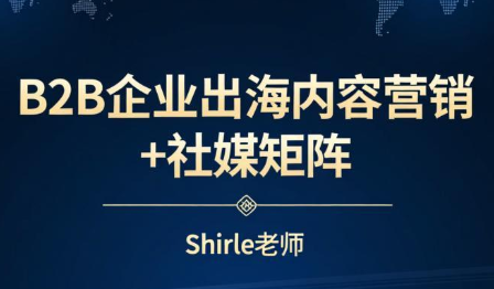shirle老师·B2B企业出海内容营销+社媒矩阵采购|汽车产业|汽车配件|机加工蚂蚁智酷企业交流社群中心