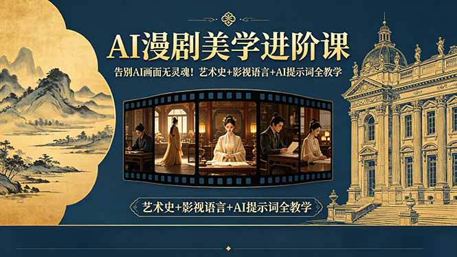 告别AI画面无灵魂！AI漫剧美学进阶课，艺术史+影视语言+AI提示词全教学采购|汽车产业|汽车配件|机加工企业家交流社群中心