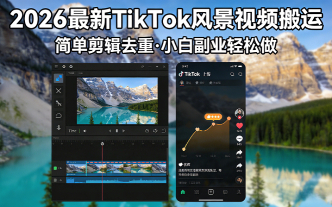 2026最新TikTok风景视频搬运简单剪辑去重小白副业月入 8000采购|汽车产业|汽车配件|机加工企业家交流社群中心