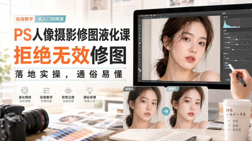PS人像摄影修图液化课，拒绝无效修图，落地实操，通俗易懂采购|汽车产业|汽车配件|机加工企业家交流社群中心