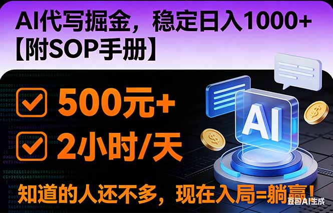 2026风口项目,AI代写掘金,稳定日入1000+,掌握核心技能【附SOP手册】采购|汽车产业|汽车配件|机加工蚂蚁智酷企业交流社群中心