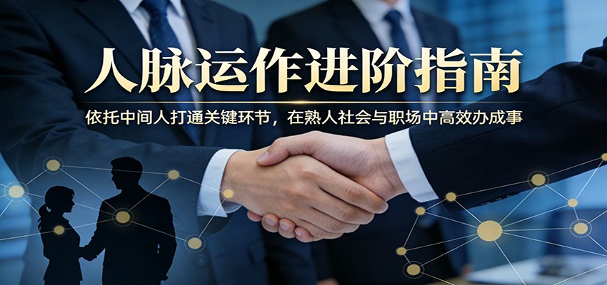 付费文章：人脉运作进阶指南，依托中间人打通关键环节，在熟人社会与职场中高效办成事采购|汽车产业|汽车配件|机加工企业家交流社群中心