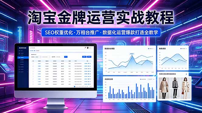 2026 淘宝金牌运营实战教程，SEO权重优化万相台推广，数据化运营爆款打造全教学采购|汽车产业|汽车配件|机加工企业家交流社群中心