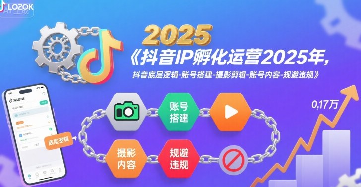 抖音IP孵化运营2025年，抖音底层逻辑-账号搭建-摄影剪辑-账号内容-规避违规采购|汽车产业|汽车配件|机加工蚂蚁智酷企业交流社群中心