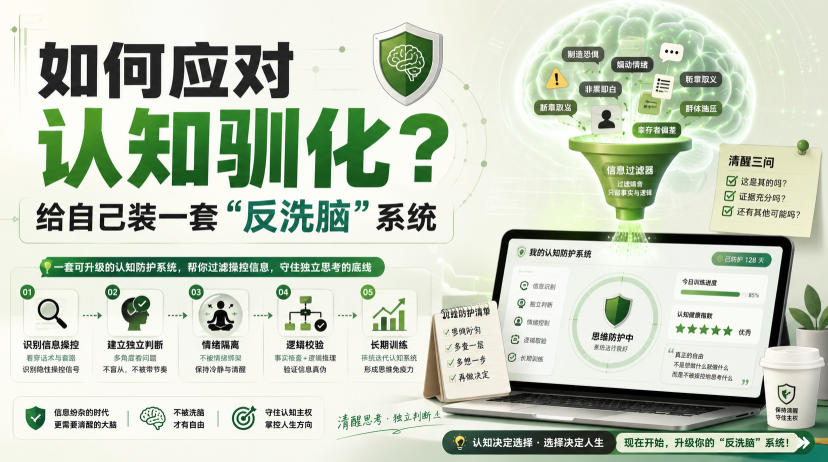 付费文章:如何应对认知驯化?给自己装一套“反洗脑”系统采购|汽车产业|汽车配件|机加工企业家交流社群中心