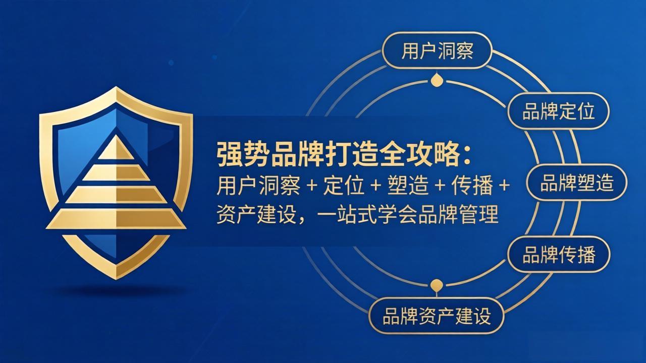 强势品牌打造全攻略:用户洞察 + 定位 + 塑造 + 传播 + 资产建设,一站式学会品牌管理采购|汽车产业|汽车配件|机加工企业家交流社群中心