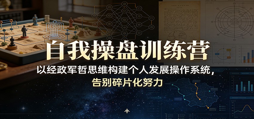 自我操盘训练营:以经政军哲思维构建个人发展操作系统,告别碎片化努力采购|汽车产业|汽车配件|机加工蚂蚁智酷企业交流社群中心