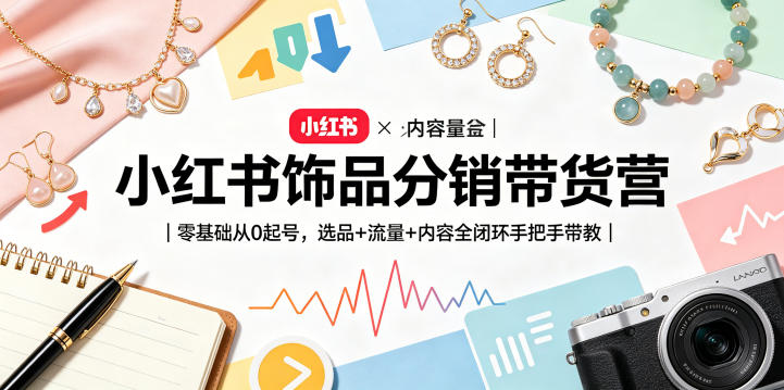 小红书饰品分销带货营|零基础从0起号,选品+流量+内容全闭环手把手带教(更新0527)采购|汽车产业|汽车配件|机加工企业家交流社群中心