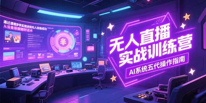 无人直播实操训练营,从设备搭建到话术,AI系统五代操作指南(7月更新采购|汽车产业|汽车配件|机加工蚂蚁智酷企业交流社群中心