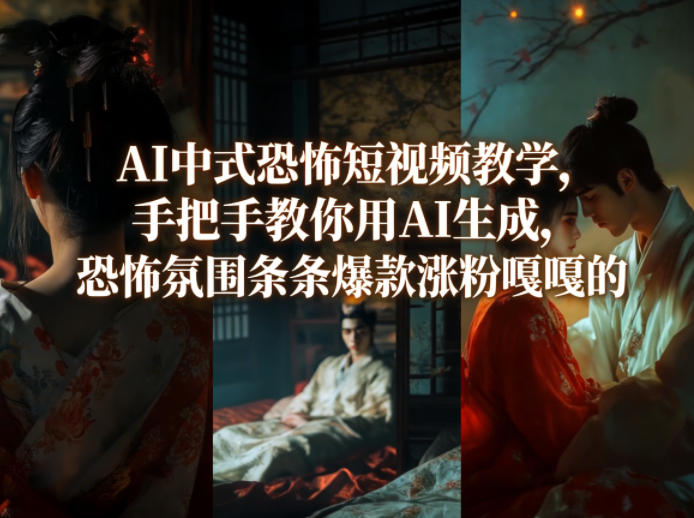 AI中式恐怖短视频教学,手把手教你用AI生成,恐怖氛围条条爆款涨粉嘎嘎的采购|汽车产业|汽车配件|机加工企业家交流社群中心