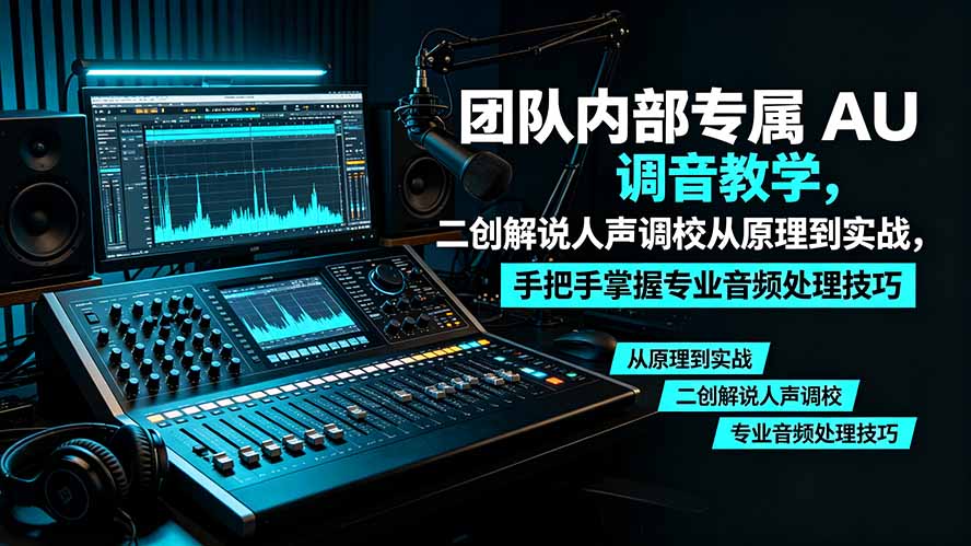 某大佬团队内部专属 AU 调音教学，二创解说人声调校从原理到实战，手把手掌握专业音频处理技巧采购|汽车产业|汽车配件|机加工企业家交流社群中心