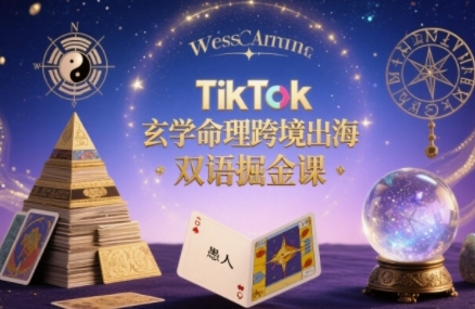 TikTok玄学命理跨境出海双语掘金课，手把手教你用命理知识精准直击海外用户痛点采购|汽车产业|汽车配件|机加工蚂蚁智酷企业交流社群中心