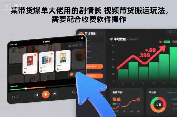 某带货爆单大佬用的剧情长视频带货搬运玩法,需要配合收费软件操作采购|汽车产业|汽车配件|机加工蚂蚁智酷企业交流社群中心