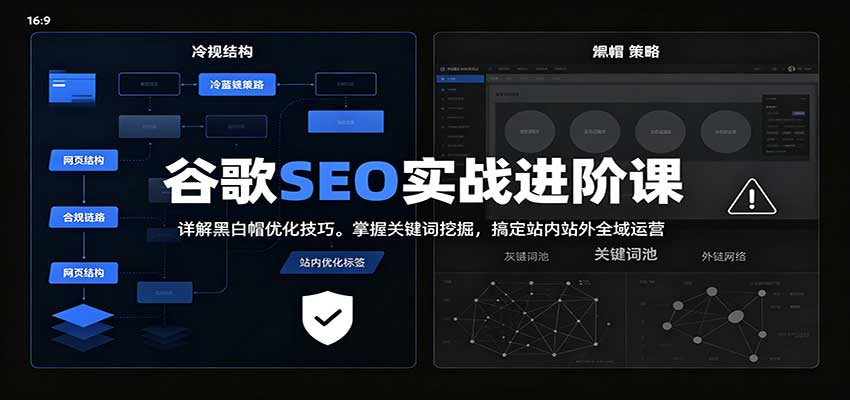 2026谷歌SEO实战进阶课:详解黑白帽优化技巧,掌握关键词挖掘,搞定站内站外全域运营采购|汽车产业|汽车配件|机加工企业家交流社群中心