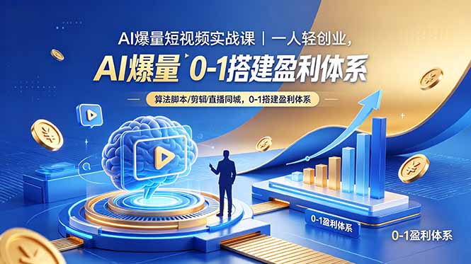 AI爆量短视频实战课|一人轻创业,算法脚本剪辑直播同城,0-1搭建盈利体系采购|汽车产业|汽车配件|机加工企业家交流社群中心