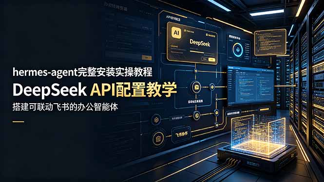 hermes-agent完整安装实操教程，DeepSeek API配置教学，搭建可联动飞书的办公智能体采购|汽车产业|汽车配件|机加工企业家交流社群中心