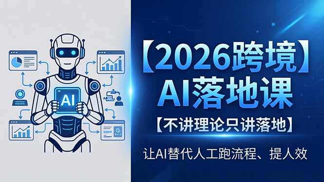 2026跨境AI落地课，不讲理论只讲落地，让AI替代人工跑流程、提人效采购|汽车产业|汽车配件|机加工企业家交流社群中心