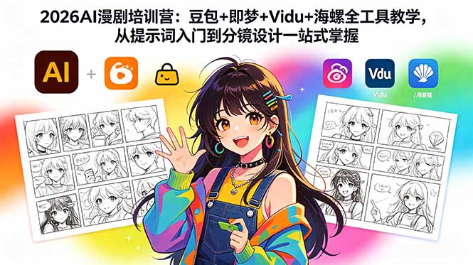 2026AI漫剧培训营：豆包+即梦+Vidu+海螺全工具教学，从提示词入门到分镜设计一站式掌握采购|汽车产业|汽车配件|机加工企业家交流社群中心