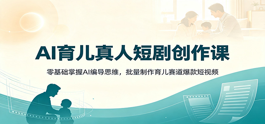 AI育儿真人短剧创作课：零基础掌握AI编导思维，批量制作育儿赛道爆款短视频采购|汽车产业|汽车配件|机加工企业家交流社群中心