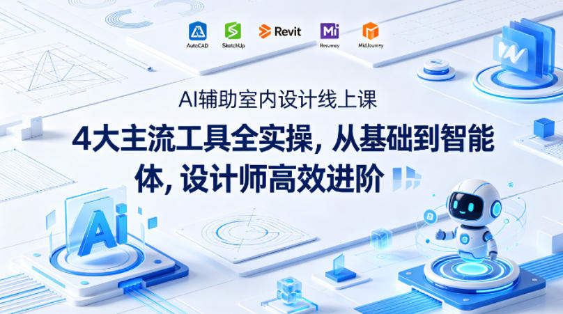 AI辅助室内设计线上课｜4大主流工具全实操，从基础到智能体，设计师高效进阶采购|汽车产业|汽车配件|机加工企业家交流社群中心