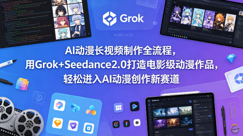 AI动漫长视频制作全流程，用Grok+Seedance2.0打造电影级动漫作品，轻松进入AI动漫创作新赛道采购|汽车产业|汽车配件|机加工企业家交流社群中心