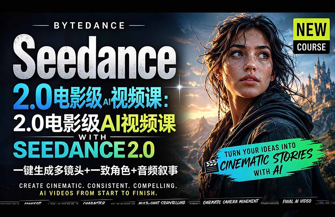Seedance 2.0电影级AI视频课：一键生成多镜头+一致角色+音频叙事采购|汽车产业|汽车配件|机加工企业家交流社群中心