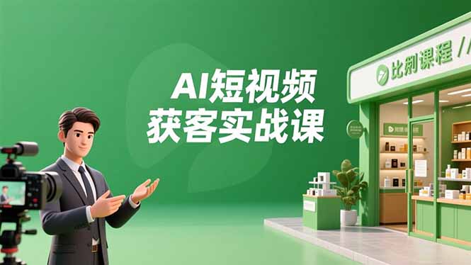 AI短视频获客实战课,数字人创作、实体行业应用、精准引流,30天获取客源月入6万+采购|汽车产业|汽车配件|机加工蚂蚁智酷企业交流社群中心