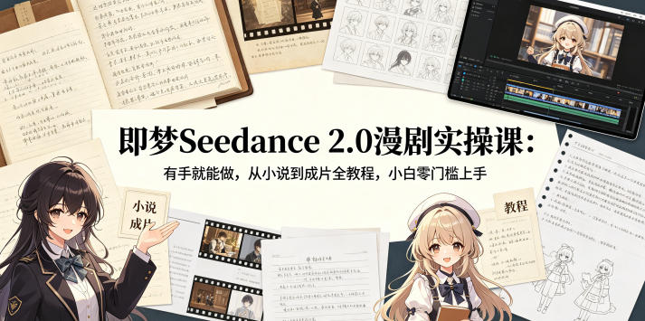 即梦Seedance 2.0漫剧实操课：有手就能做，从小说到成片全教程，小白零门槛上手采购|汽车产业|汽车配件|机加工企业家交流社群中心