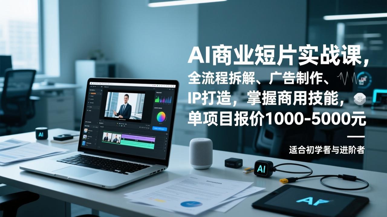 AI商业短片实战课，全流程拆解、广告制作、IP打造，掌握商用技能，单项目报价1000-5000元采购|汽车产业|汽车配件|机加工蚂蚁智酷企业交流社群中心