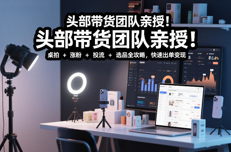 头部带货团队亲授！专业短视频实拍带货课：桌拍+涨粉+投流+选品全攻略，快速出单变现，月入2w+采购|汽车产业|汽车配件|机加工蚂蚁智酷企业交流社群中心