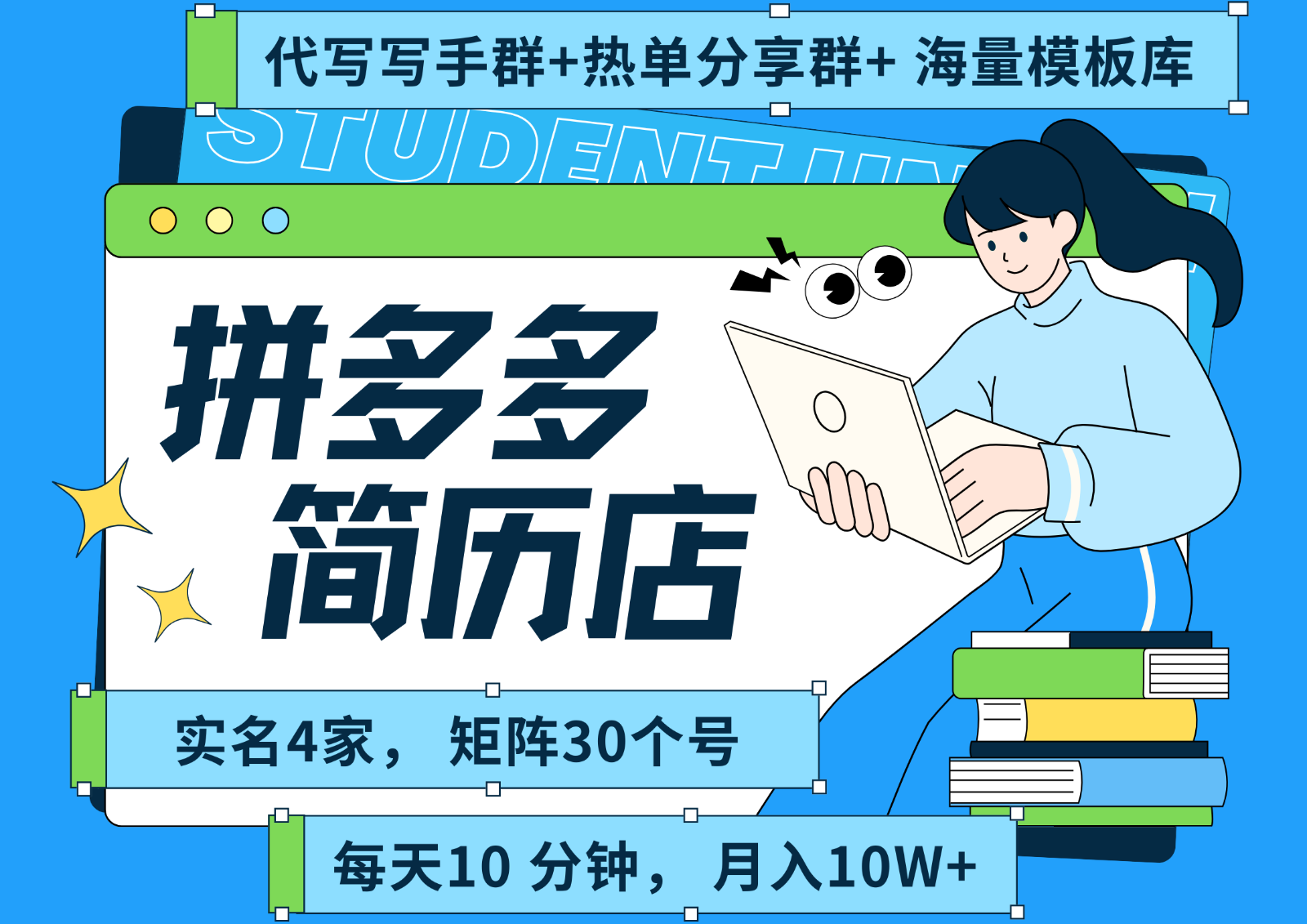 拼多多电商 拼多多 虚拟资料 简历 海报代写 全SOP流程 毫无保留分享(含后端资料)采购|汽车产业|汽车配件|机加工蚂蚁智酷企业交流社群中心