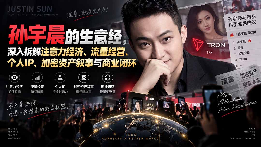 某星球精华文章——孙宇晨的生意经,深入拆解注意力经济、流量经营、个人IP、加密资产叙事与商业闭环采购|汽车产业|汽车配件|机加工企业家交流社群中心